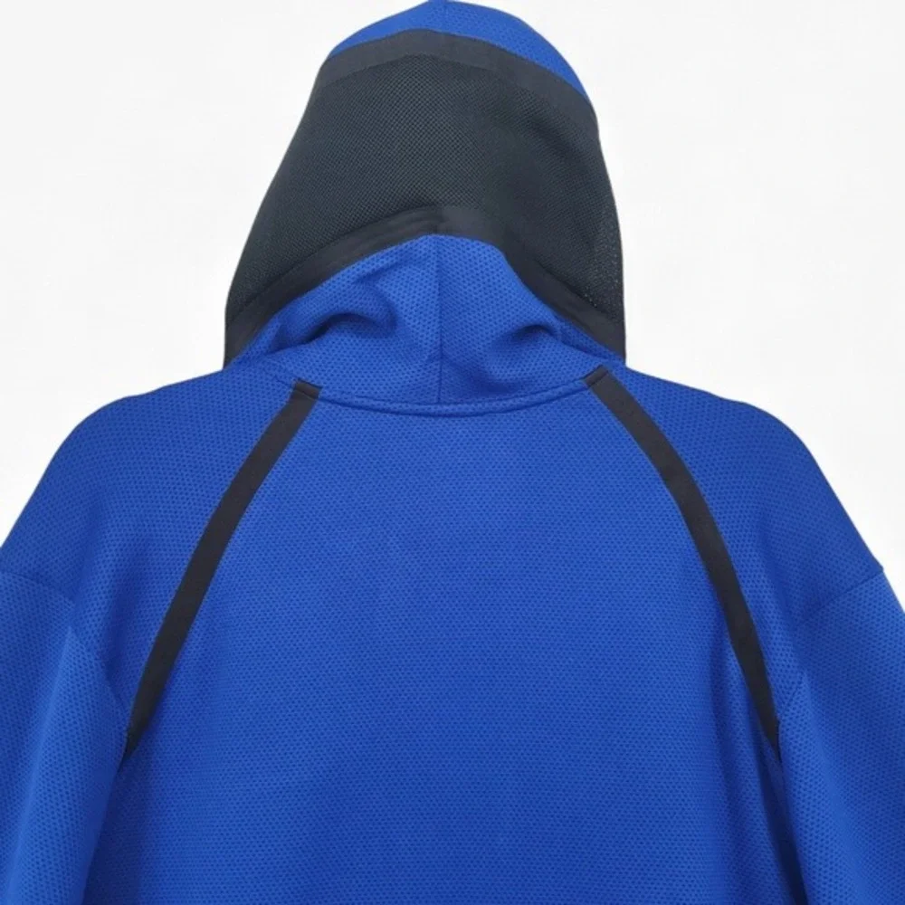 Nike Mens XXL Golden State Warriors Dri Fit Zip Hoodie Blue NBA‎ Athletic Jacket